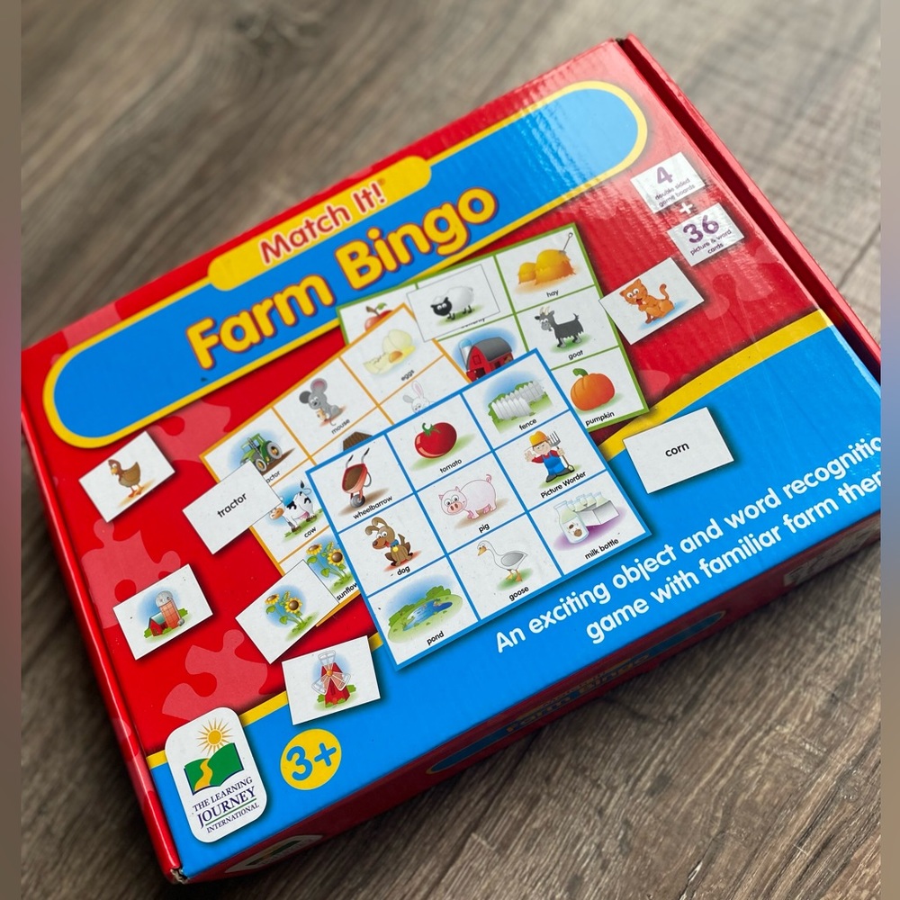 Match it Farm Bingo, used from pet and smoke free home